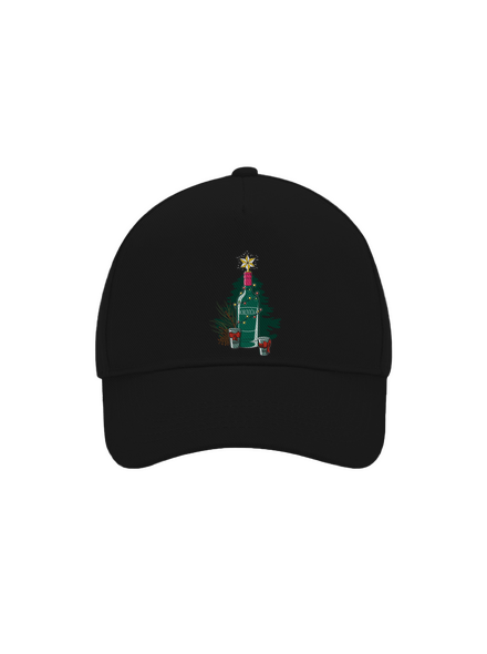 Vánoční borovička kšiltovka baseballka Black