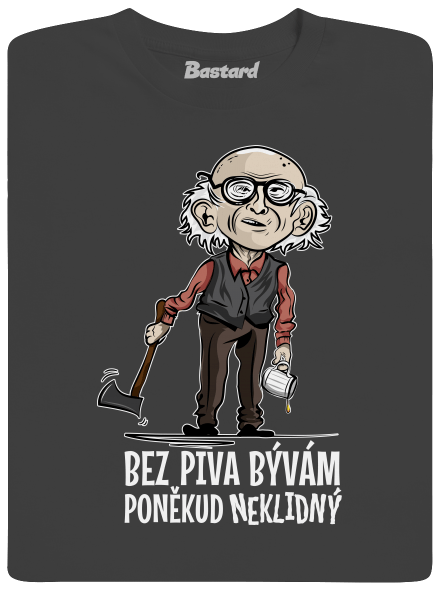 Neklidný bez piva pánské dlouhý rukáv Dark Grey