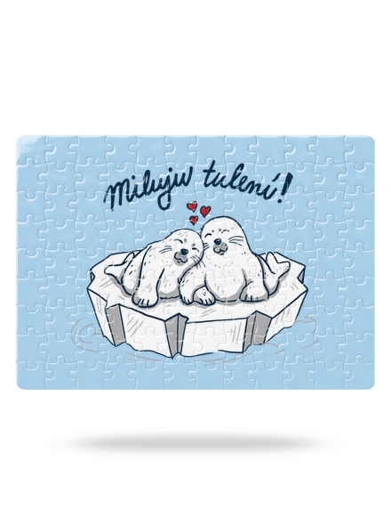 Miluju tulení puzzle White