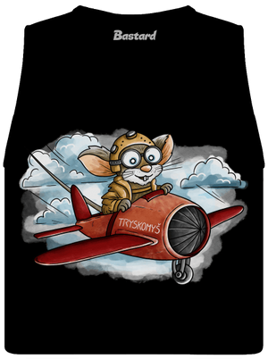 Tryskomyš dámské tílko volné Black