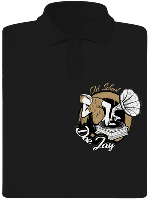 Old School DJ pánská polokošile Black