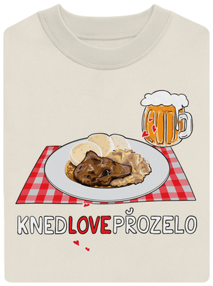 Knedlo vepřo zelo unisex mikina bez kapuce Off White