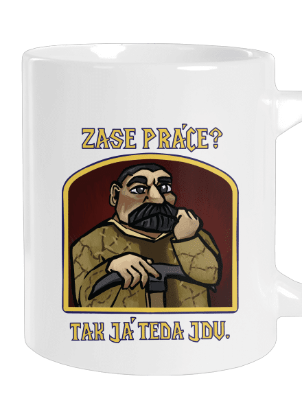 Zase práce? velký hrnek White