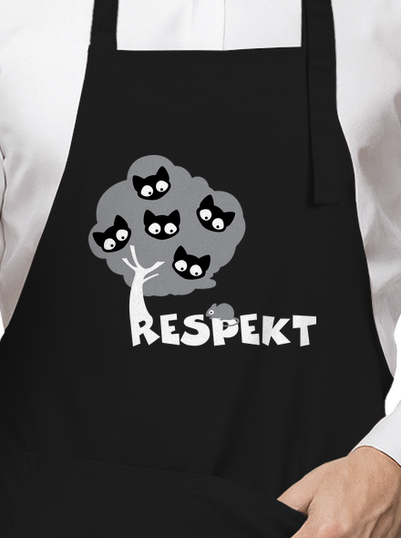 Respekt zástěra Black
