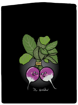 Ředkvičky ve svazku pánská mikina na zip Black