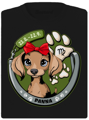 Psí horoskop: Panna dámské sportovní tričko Black