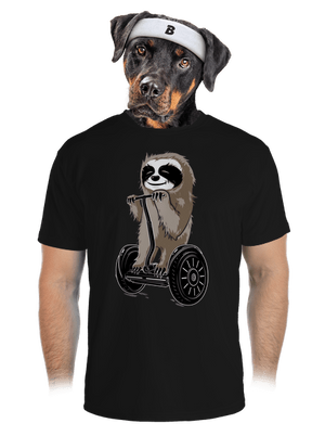 Lenochod pánské sportovní tričko Black