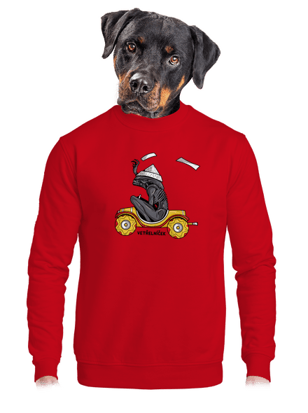 Vetřelníček unisex mikina bez kapuce Red