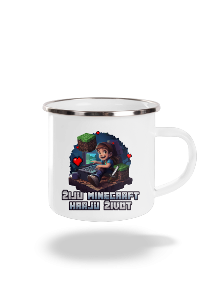 Žiju Minecraft plecháček White
