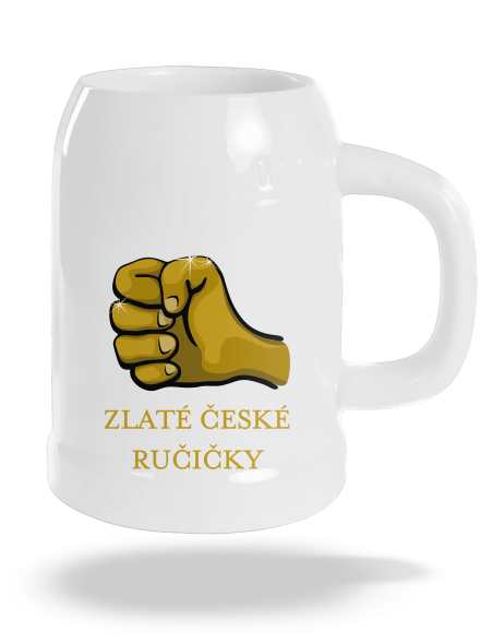 Ručičky půllitr White