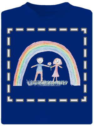 Dětské kresby - nahraj vlastní pánské sportovní tričko Royal Blue Mal