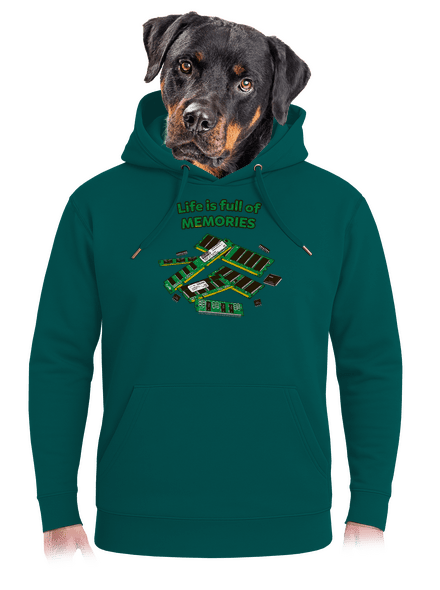 Uchováno v paměti unisex mikina premium Emerald Green