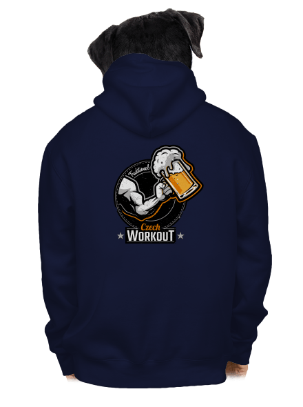 Czech Workout pánská mikina na zip Navy