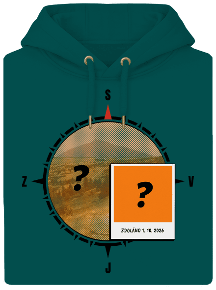 Zdoláno unisex mikina premium Emerald Green
