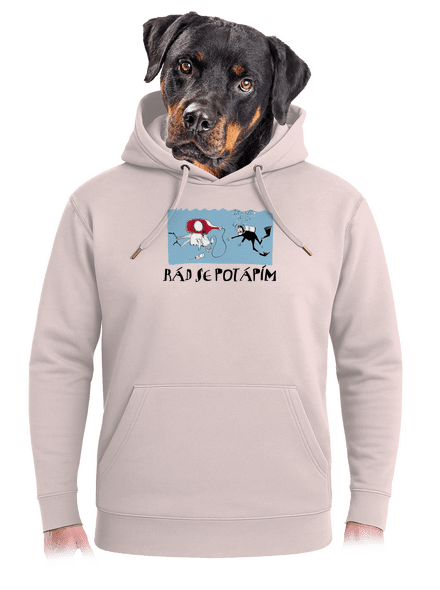 Rád se potápím unisex mikina premium Rose Chalk