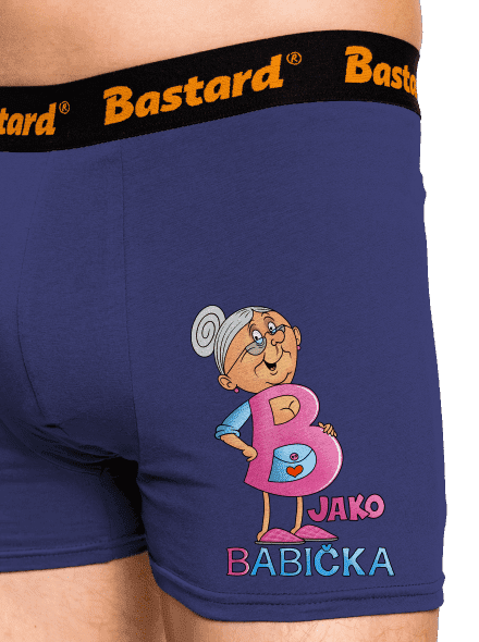 B jako babička boxerky Blue Navy
