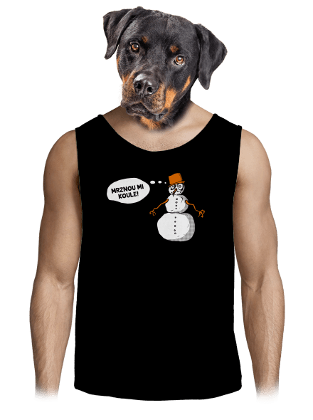 Mrznou mi koule pánské tílko Black