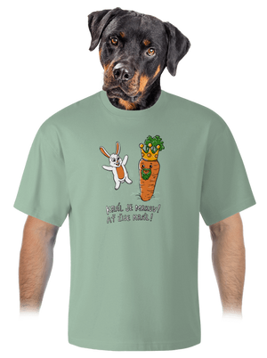 Král je mrkev, ať žije král unisex tričko oversized Sage