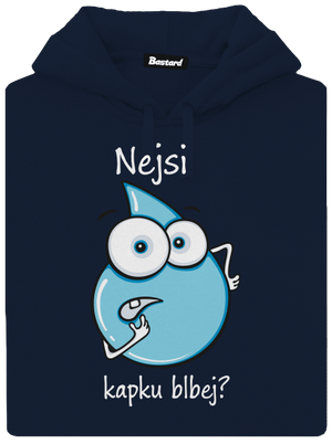 Nejsi kapku blbej pánská mikina klokanka Navy