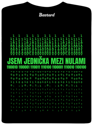 Jednička mezi nulami pánské dlouhý rukáv Black