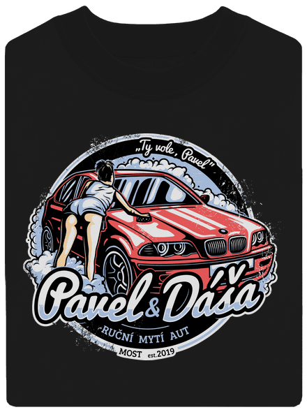 Automyčka Pavel unisex mikina bez kapuce Black
