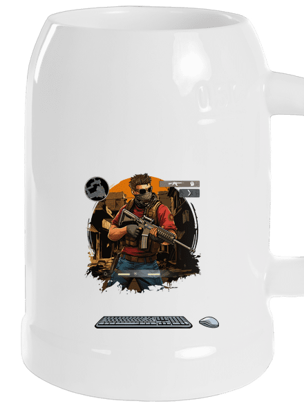 B17: Counter Strike půllitr White