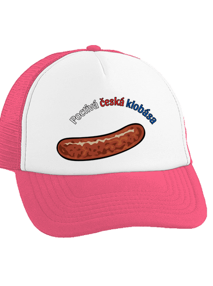 Poctivá buchta a klobása kšiltovka truckerka Fluorescent Pink cap