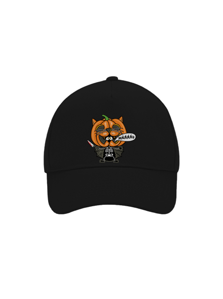 Halloweenská kočička kšiltovka baseballka Black