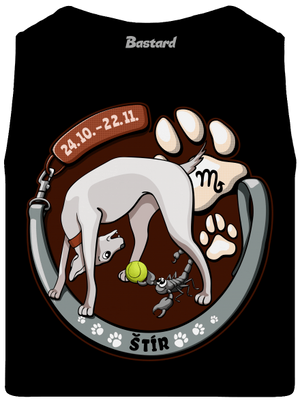 Psí horoskop: Štír pánské tílko Black