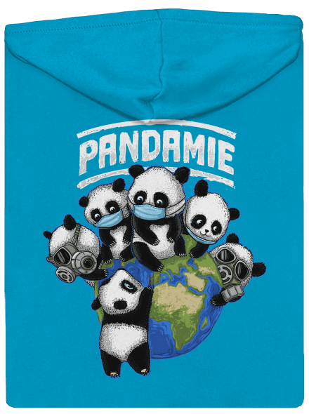Pandamie dámská mikina na zip Blue Atol