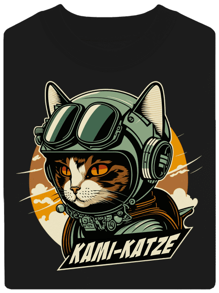 Kami-Katze unisex mikina bez kapuce Black