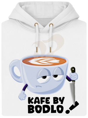Kafe by bodlo unisex mikina premium Snowwhite