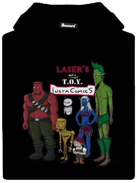 Laser's not a toy dětská mikina klokanka Black