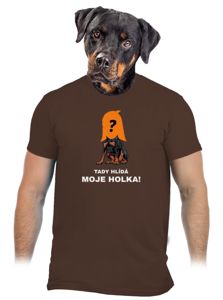 Tady hlídám já pánské tričko Brown