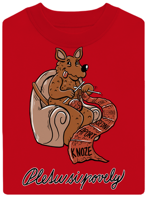 Pletu si povely unisex mikina bez kapuce Red