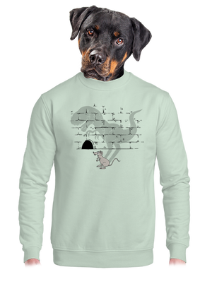 unisex mikina bez kapuce