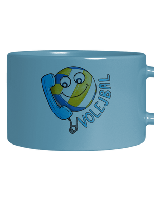 Volejbal hrnek makronka Blue Macaron