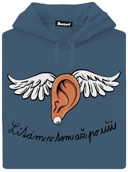 Až po uši dámská mikina klokanka Denim