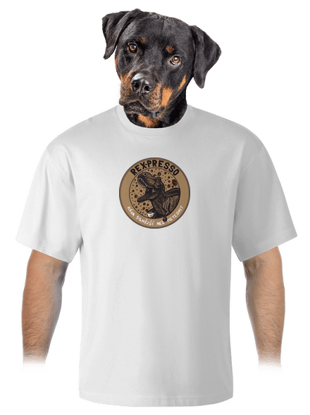 Rex-presso unisex tričko oversized White