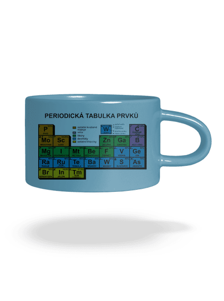 Periodická tabulka hrnek makronka Blue Macaron