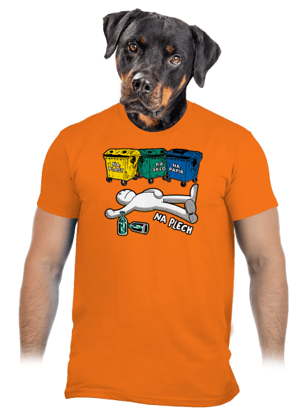 Tříděný odpad pánské tričko Orange