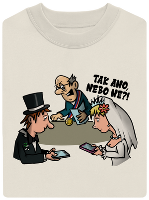 Svatební obřad unisex mikina bez kapuce Off White