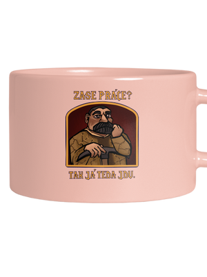 Zase práce? hrnek makronka Pink Macaron