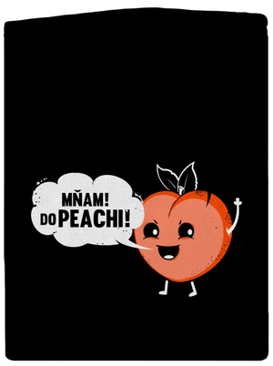 Mňam do peachi pánská mikina na zip Black