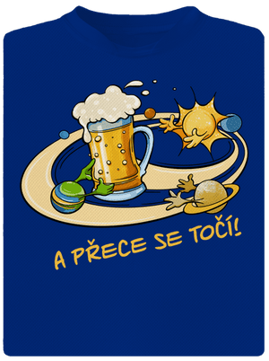 A přece se točí! pánské sportovní tričko Royal Blue Mal