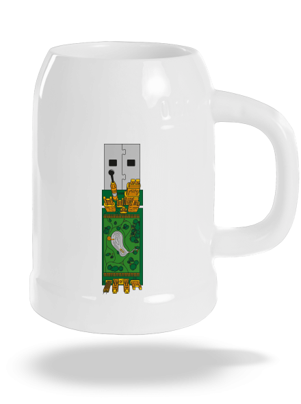 USB city půllitr White