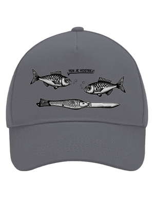 Vostrá rybička kšiltovka baseballka Graphite grey