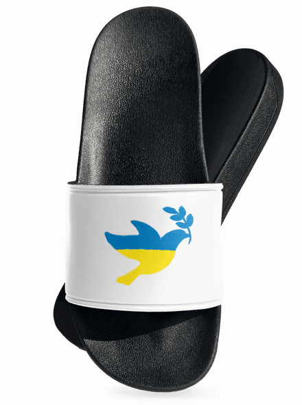 Ukrajina - Holubice obrys pantofle White