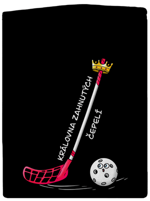 Král zahnutých čepelí - florbal dámská mikina na zip Black