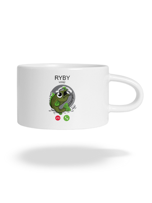 Ryby volají hrnek makronka White